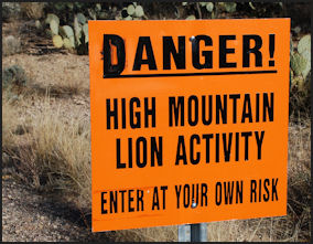 risk-management-plan-mountain-lion-danger-sign